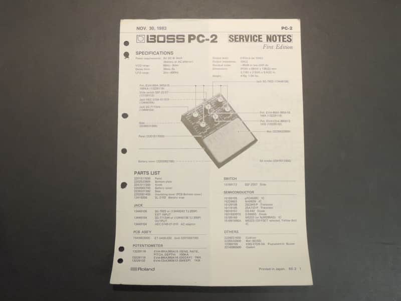 Boss PC-2 Service Notes [Three Wave Music] image 1