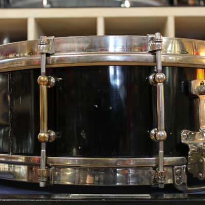 1933 Slingerland 5"x14" DUALL Snare Drum in Black Lacquer image 3