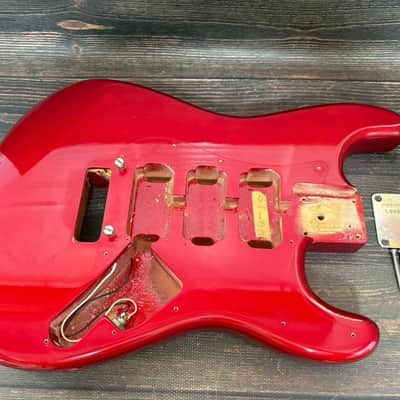 80s FERNANDES FST-65 Stratocaster Type Alder Body Candy Apple Red Made in Japan image 1
