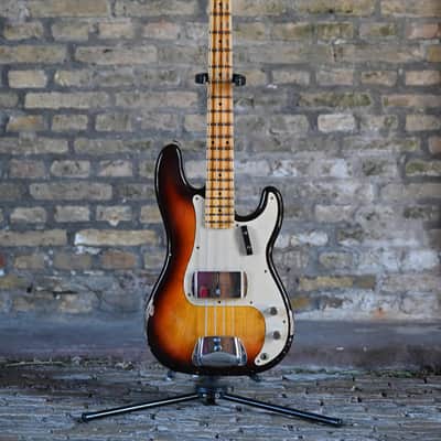 Fender Custom Shop 1958 Precision Bass® Relic® - Super Faded Aged Chocolate 3-Color Sunburst image 16