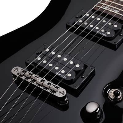 Schecter Guitar Research Omen-6 Left Handed Electric Guitar Black image 10