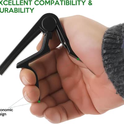 Guitar Capo for Acoustic 6 String, Premium Capo for Electric Guitar, Ukulele Capos, Classical Clip Kapo Clamp image 3