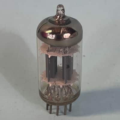 1964 Philips 12AX7 ECC83 Vintage I65 Ribbed Plate Halo Getter Tube! T197 image 4
