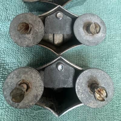 Fibes Lot of 3 Floor Tom Drum Leg Mount Bracket - 7/16” 70s - Chrome image 4