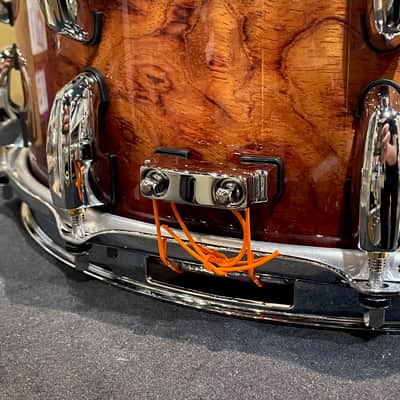 Pearl MWAC1465S20/C4 MasterWorks Snare Drum 16ply Heavy Shell Natural Bubinga Burst 14"×6.5" image 4