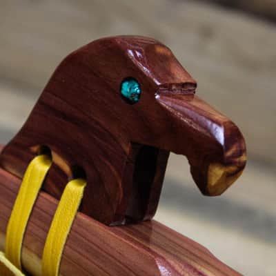 Hawk Cedar Native American Style Flute w/ Eagle Totem image 3