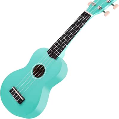 Soprano Ukulele 21 Inch Basswood Ukeleles for Beginners Four Strings Hawaiian Guitar Ukulele for Adults Teenagers（Light Blue） image 1