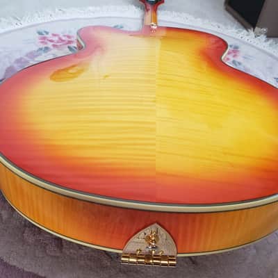 D'Angelico Excel EX-59 17" Hollow Body - Stairstep Tailpiece | Flame Maple Sunburst image 2