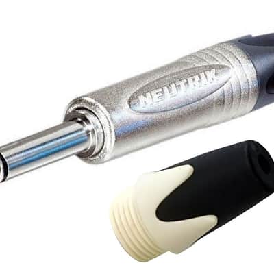 NEUTRIK NP2X Mono or NP3X Stereo 1/4" Cable Mount Instrument Jack w/ Nickel Shell & Colored Boot For ID-NP2X-Mono / Grey image 16