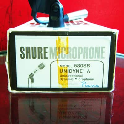 Vintage 1960's Shure 580SB dynamic cardioid microphone Low Z w accessories 545 545S SM57 image 3