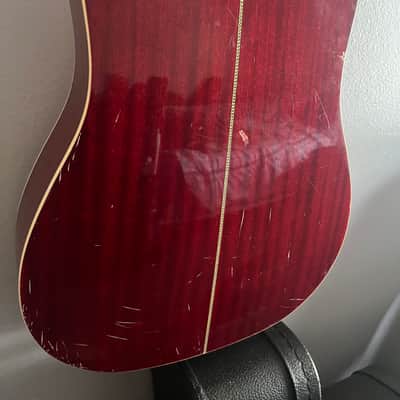 Carlo Robelli BW-F414THCE Thin-Body Acoustic Electric Guitar - Red Gloss image 6