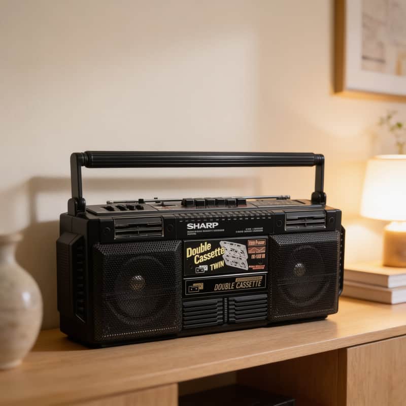 Sharp WQ-T234H Rare Vintage Portable Cassette Recorder Boombox Working Warranty image 1
