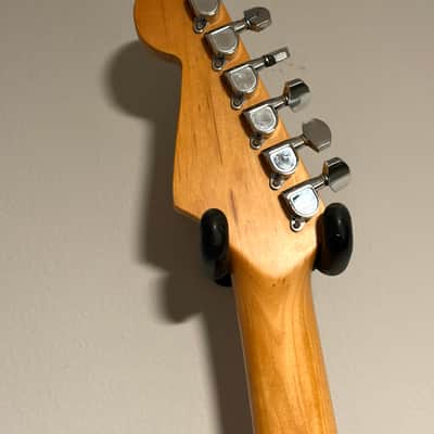 Rare 1989 Fender Squier Stratocaster USA (E9-Series) Aged Olympic White Excellent Player with Low Action image 8