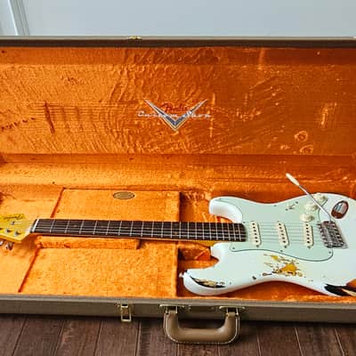 Fender Custom Shop '59 Stratocaster Heavy Relic- Olympic White Over 3-Tone Sunburst image 19