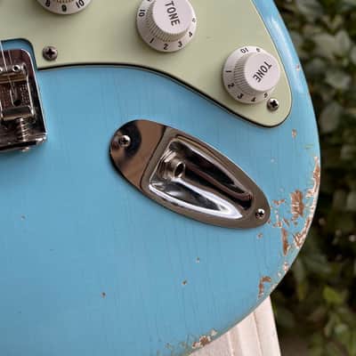 MJT Stratocaster Hardtail with Fender Jimi Hendrix Neck “Daphne Blue Heavy Relic” image 10