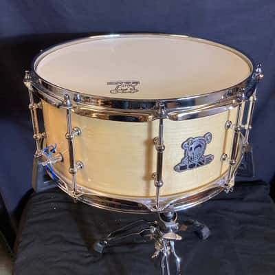 David Frangioni Collection, Bone - 6.5x14" Carbcutter 4-Ply Carbon Fiber and Maple Shell Snare Drum 2020s image 1