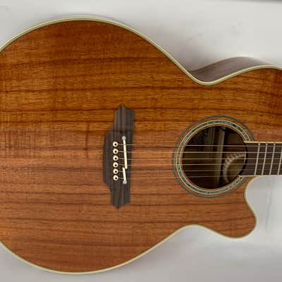 Takamine EF508KC NEX Koa Acoustic-Electric Guitar Gloss Natural + Hard Case B-Stock image 4