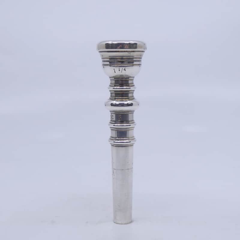 C. Bosc 1 1/4 Baroque Trumpet Mouthpiece w/ 3 Backbore - Silver image 1
