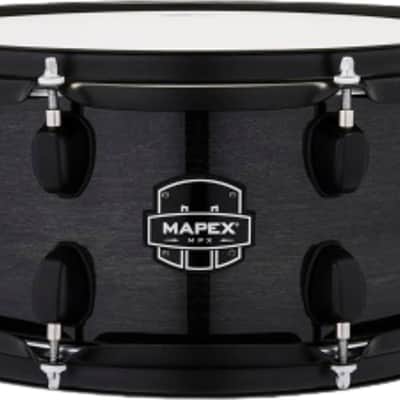 Mapex MPX Maple/Poplar Snare Drum, 13" x 6", Transparent Midnight Black image 2