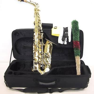 Sky Guarantee High Quality Sound E FLAT Gold Lacquer Alto Saxophone W High F# Key+light Weight Case image 2