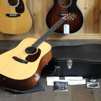 Minty! 2014 Martin D-18E Retro Dreadnought Acoustic Guitar Natural + OHSC image 1