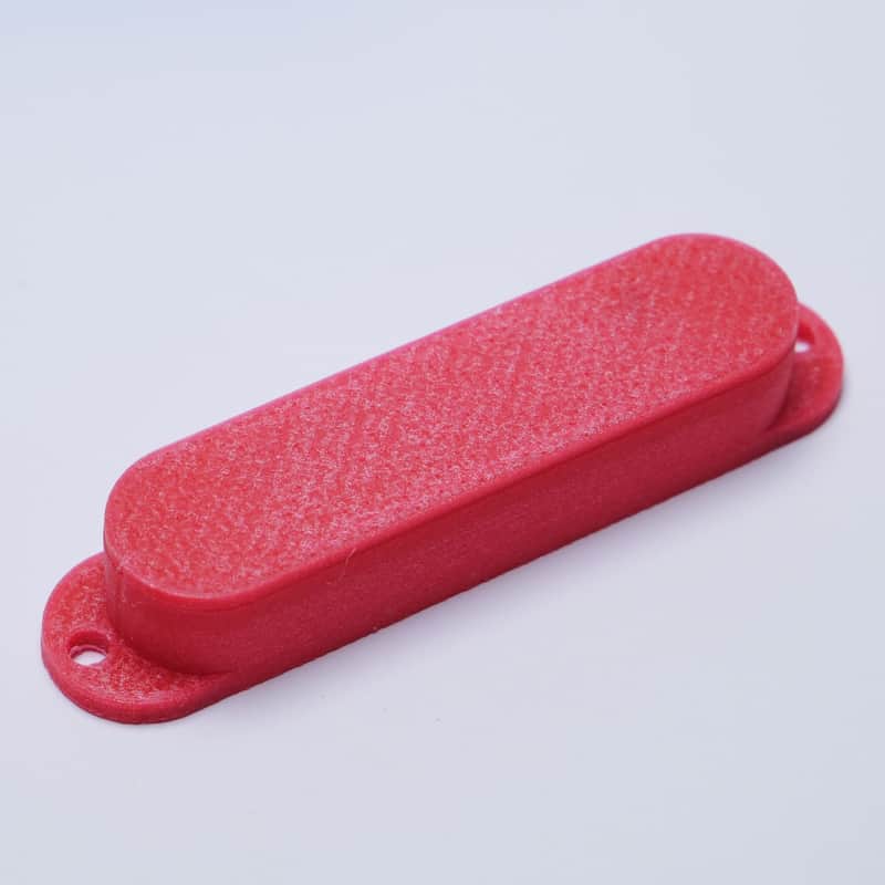 Custom Single Coil Strat Glow in the Dark Pickup Covers (No Holes) Set of 3-Red image 1