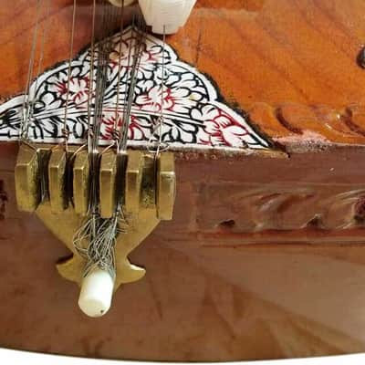 Sitar Electric  Hand Paint Tun Wood Indian Musical String Travel  With Fiber Case 2022 image 3