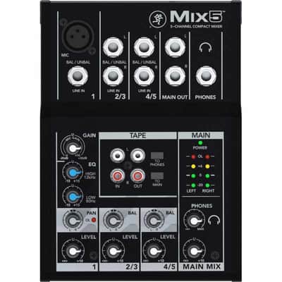 Mackie MIX5 Mixeur compact 5 canaux, 8 entrées MIX5 image 6