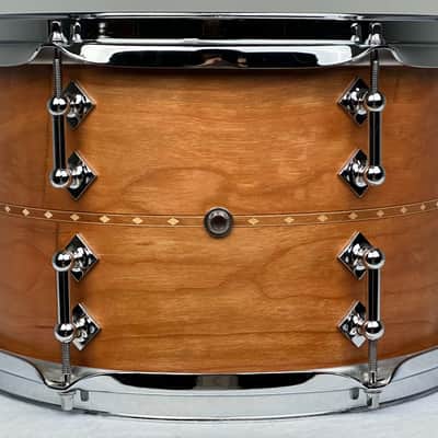 Craviotto 20/12/14" Solid Cherry Drum Set w/ Cherry Inlay - Kit #1161 image 14
