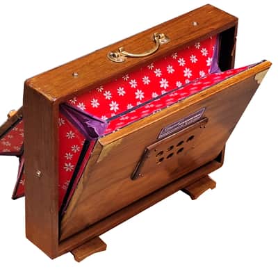 2 Octave Shruti Box Premium Teak Wood Indian Drone Instrument 440Hz image 8