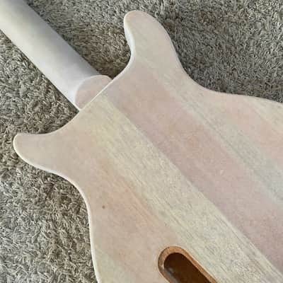 Double Cutaway Mahogany Wood Guitar Body and Neck DIY Project, Rosewood Fingerboard image 16