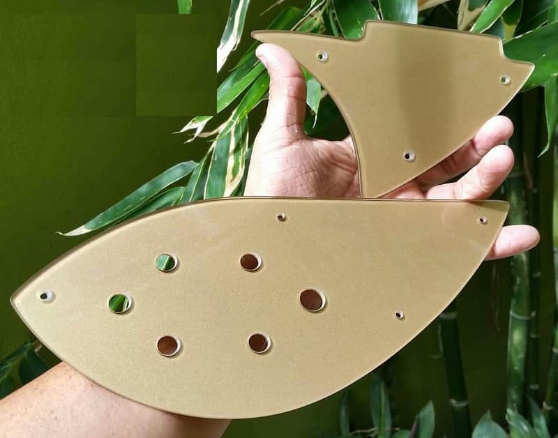 Custom Hand made plexiglass upper lower pickguards to fit on Rickenbacker 330 360 381 guitar image 1