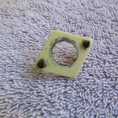 Harmony/Silvertone Switch Plate 50's/60's White Plastic With Original Screws Genuine Vintage Part image 1