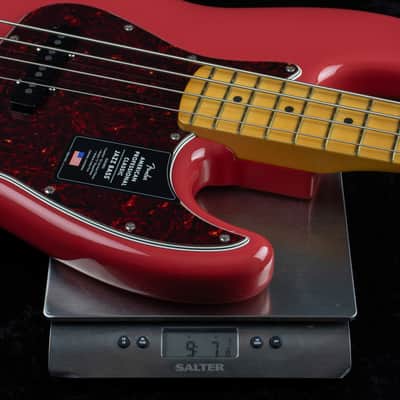 Fender American Pro Classic Jazz Bass Maple Faded Dakota Red US25072031 image 5