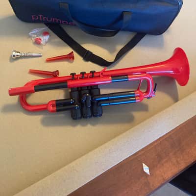 pTrumpet PTRUMPET1R Student Model Plastic Trumpet 2010s - Red image 2
