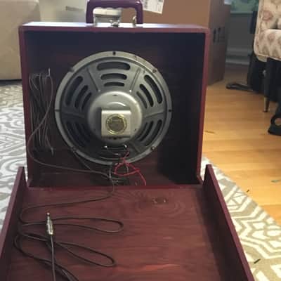 Jensen Alnico 5 PM 12" Speaker 1950's Ampro Cabinet Red image 1