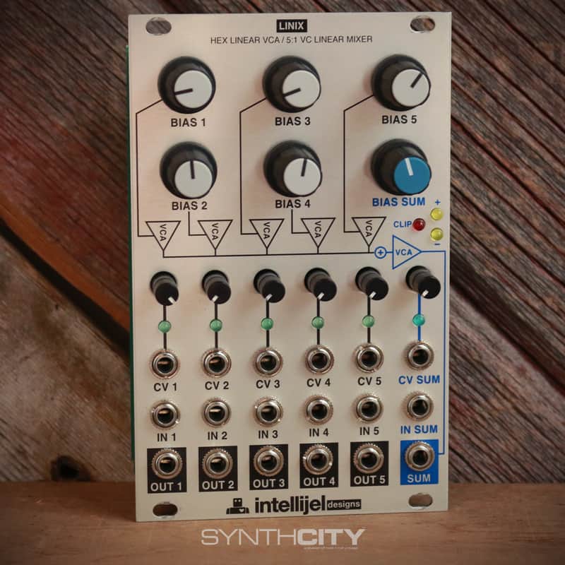 Intellijel Linix Hex Linear VCA / 5:1 VC Mixer Eurorack Synth Module image 1