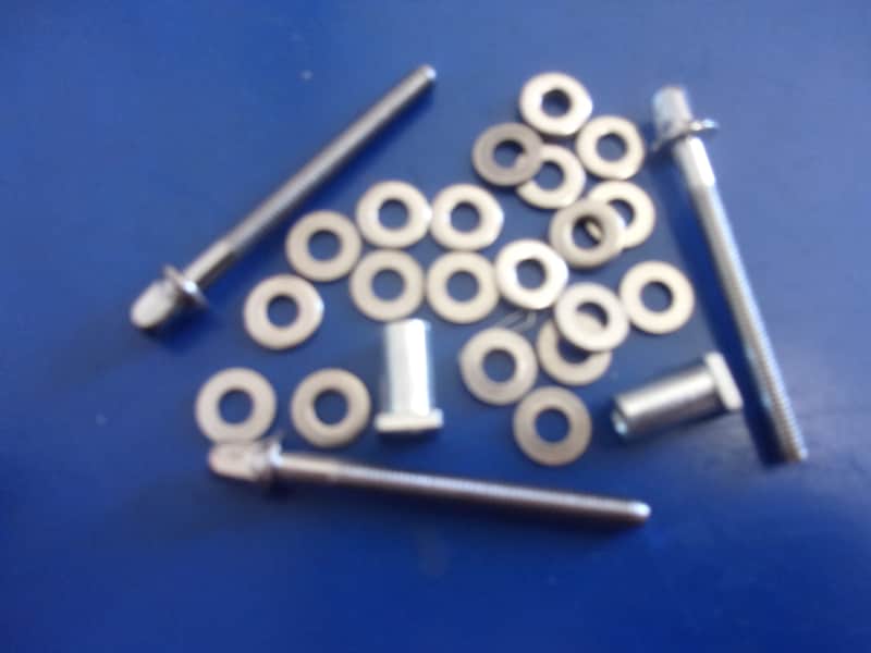 New PDP Lot of 3 Tom Tension Rods 2 1/4" + 21 Washers & 2 replacement threaded Sleeves Center Stage image 1