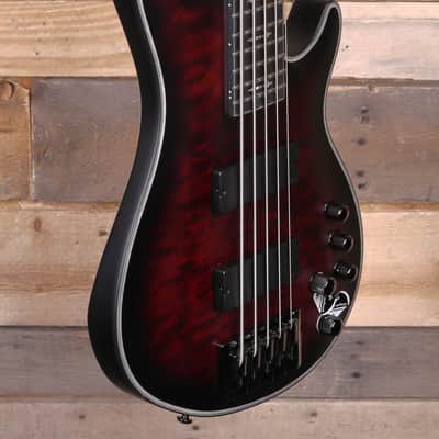 Schecter Hellraiser Extreme-5 5-String Bass Crimson Red Burst Satin image 2