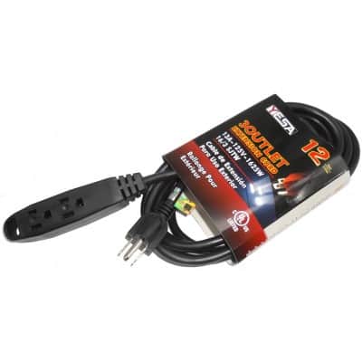 Yesa 3 Outlet Outdoor Extension Cords - 12 feet image 2