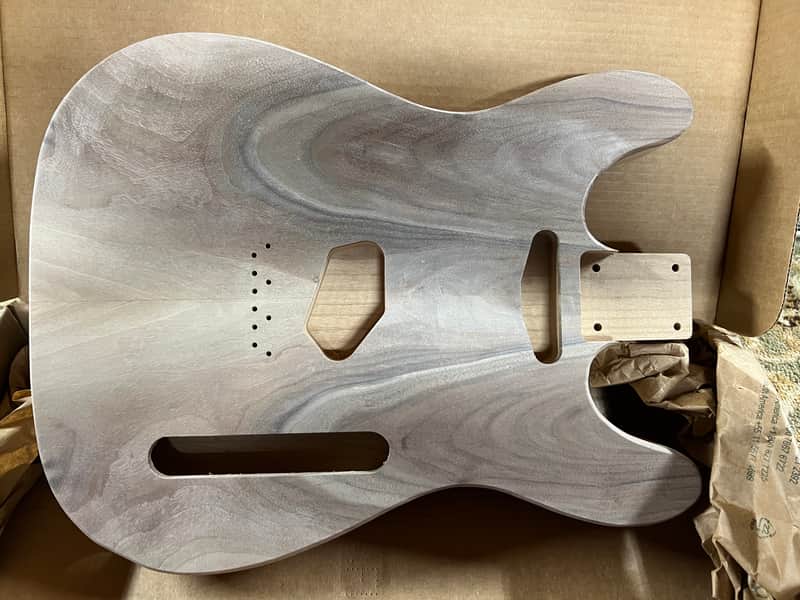 Saylor Double Cut Walnut Burl/Alder Telecaster Body image 1