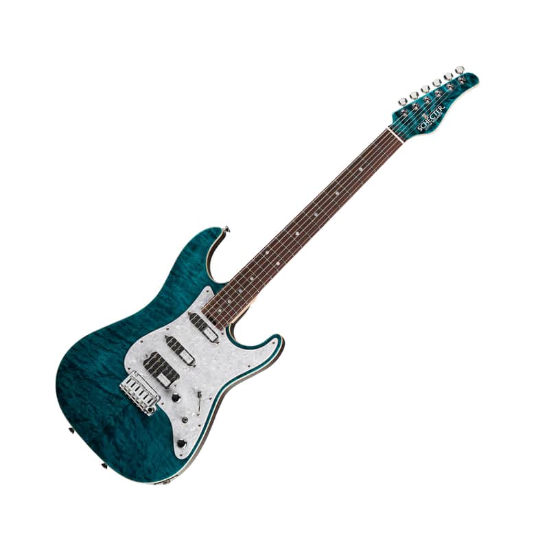 Schecter Japan SD-4-22-VTR Ocean Green Quilted Maple Top Alder