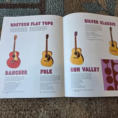 Vintage 1968 Gretsch Guitar, Bass, Amplifier Catalog! Rare, Original Case Candy, Paperwork! image 7