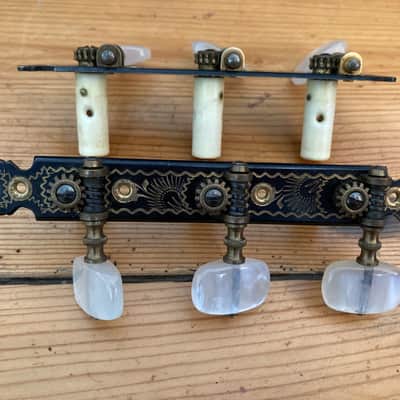 Vintage Engraved Fustero Classical Spanish Guitar Tuning Heads Tuners Circa 1970 image 1