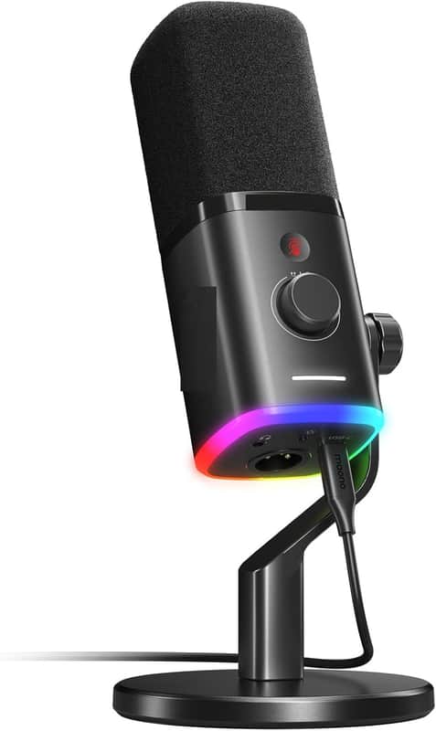 Dynamic Gaming Microphone: USB XLR Dynamic Computer Microphone with Software-RGB PC Mic for Gamer-Podcast Mic Kit for Streaming Recording Studio YouTube Content Creation image 1
