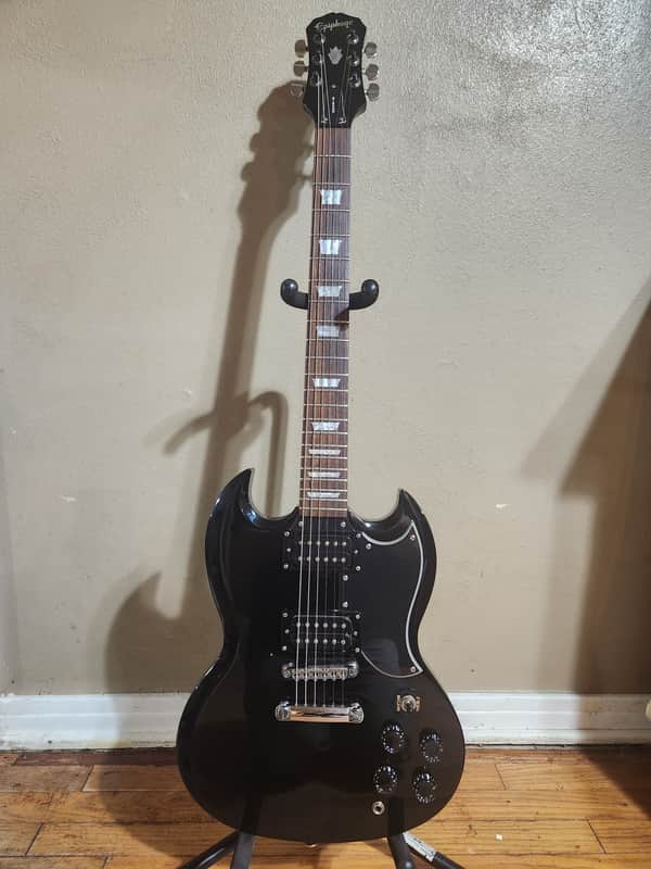 Epiphone SG G-400 1991 Ebony MIK W/Planet Waves Locking Tuners image 1