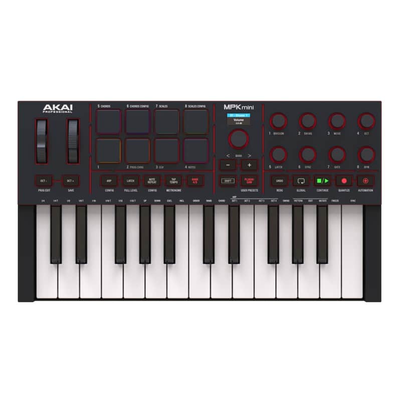 Akai Professional MPK Mini IV Compact 25-Key MIDI Controller Keyboard, Black image 1