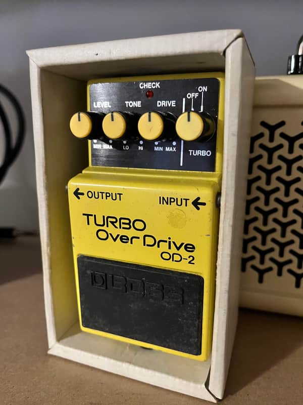 Boss OD-2 Turbo OverDrive (Black Label) 1985 - Yellow image 1