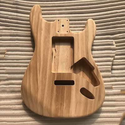 Unfinished Strat Style Guitar Poplar Wood Body image 1
