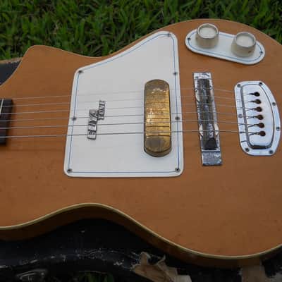 Vintage 60's Guyatone LG40 Original And Complete With Case, Natural, VGC, RARE! image 8